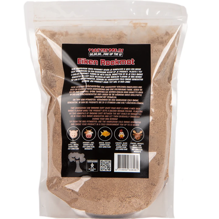 Vuur&Rook Rookmot Eiken 1,5 Kg 4 Vuur&Rook Rookmot Eiken 1,5 Kg - Afbeelding 2