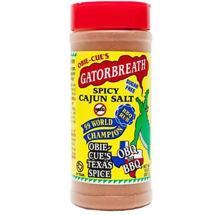 Obie Cue's Gatorbreath Cajun Salt 14oz 3 Obie Cue's Gatorbreath Cajun Salt 14oz